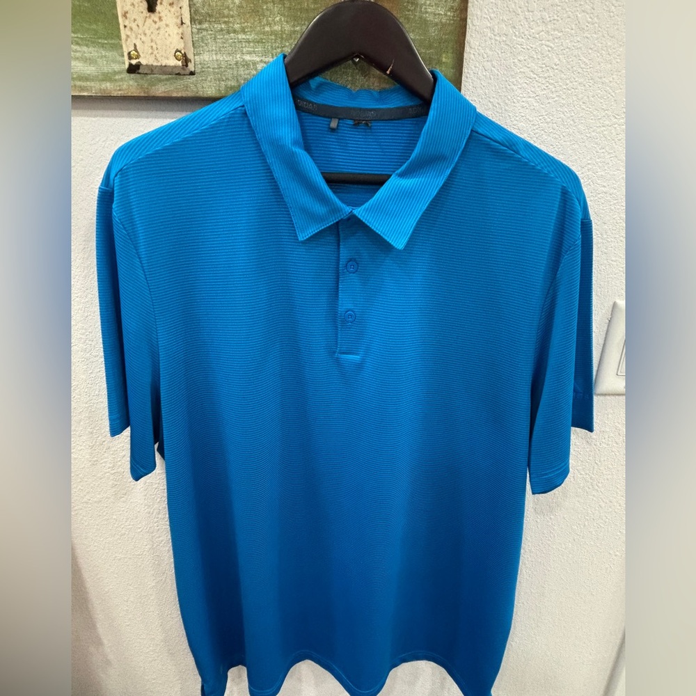Men's Adidas Blue Polo Shirt